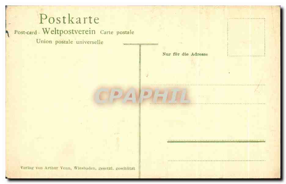 CPA Kurhaus zu Wiesbaden Muschelsaal — Rückseite