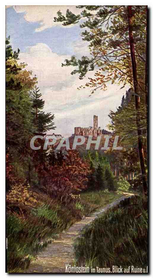 CPA Koenigstein im Taunus Blick auf Ruine u l