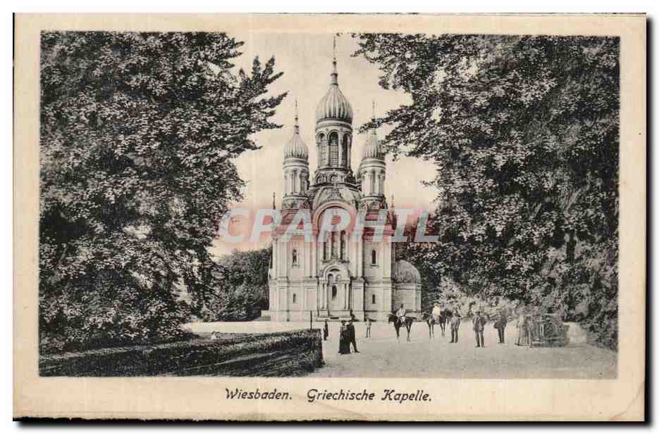 CPA Wiesbaden Griechische Kapelle chapelle grecque