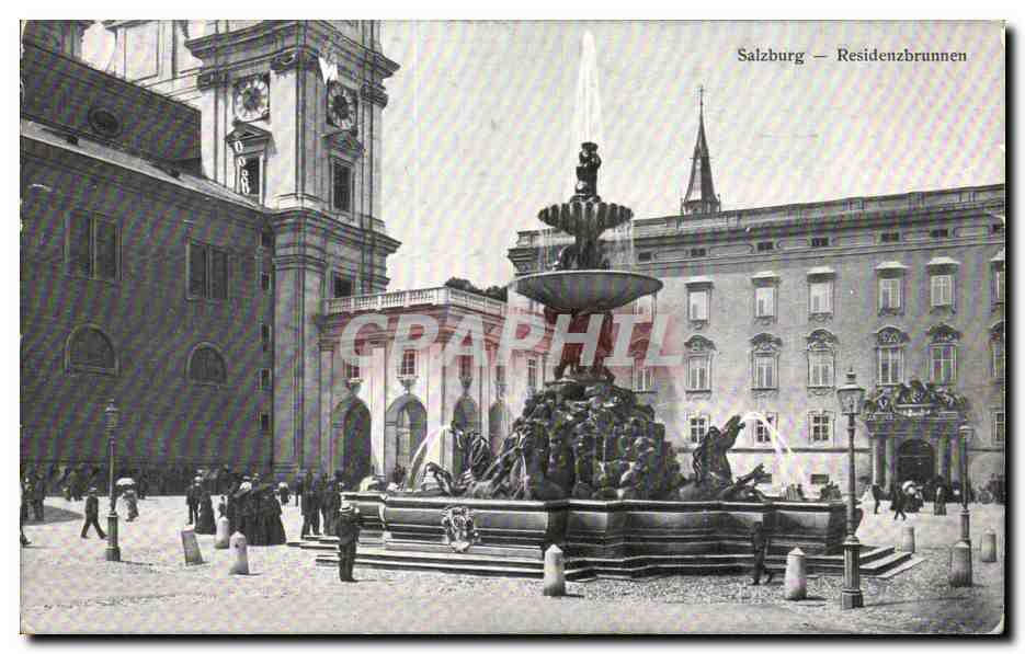 CPA Salzburg Residenzbrunnen