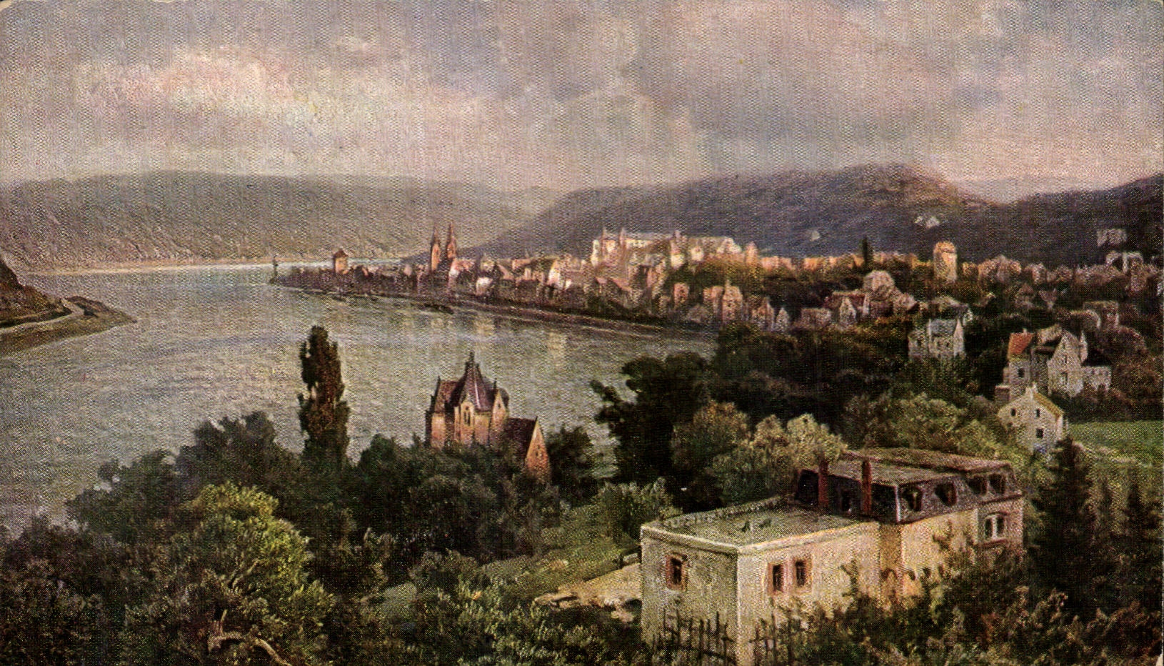 Boppard — vue du Rhin et du château — éditeur IBi, n° 127
