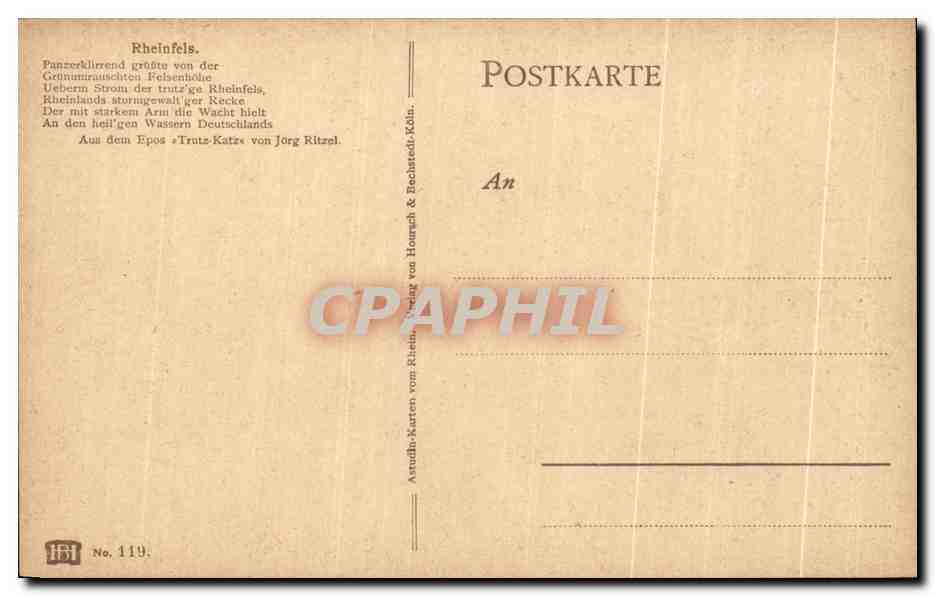 CPA Rheinfeils Panzerklirrend groutu von der — Verso