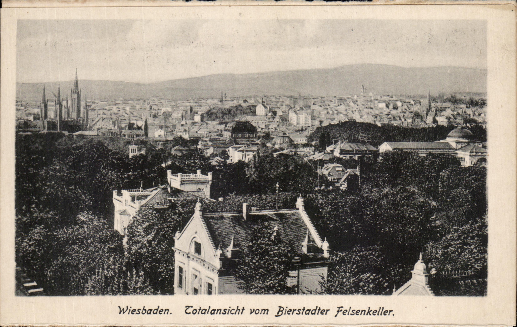 CPA Wiesbaden Totalansicht vom Bierstadter Felsenkeller