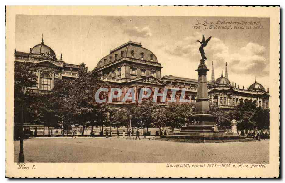 Universität Wien — J.A. v. Liebenberg-Denkmal — éditeur P. Feldmann, Wien I.