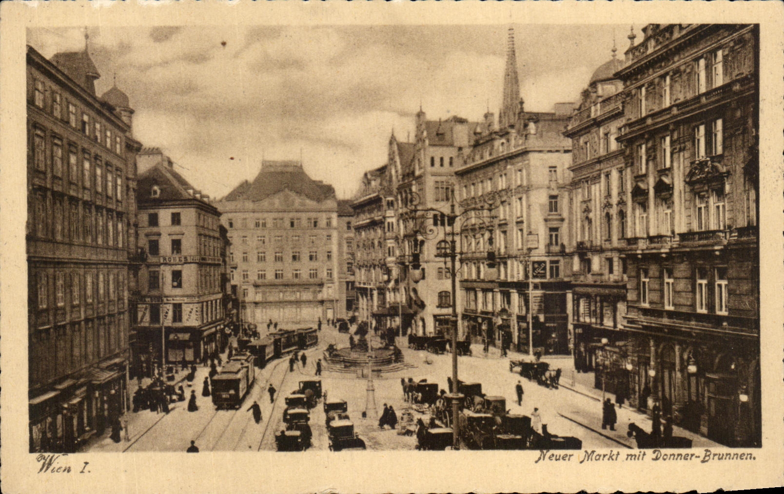 CPA Wien I Neuer Markt mit Dnner Brunnen