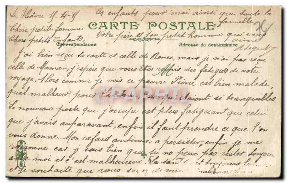 CPA Environs du Havre Sainte Adresse Le Pain de Sucre — Rückseite