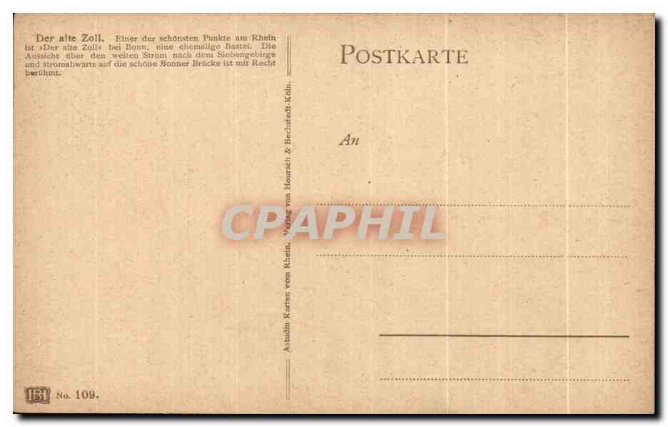 CPA Der alte Zoll — Verso