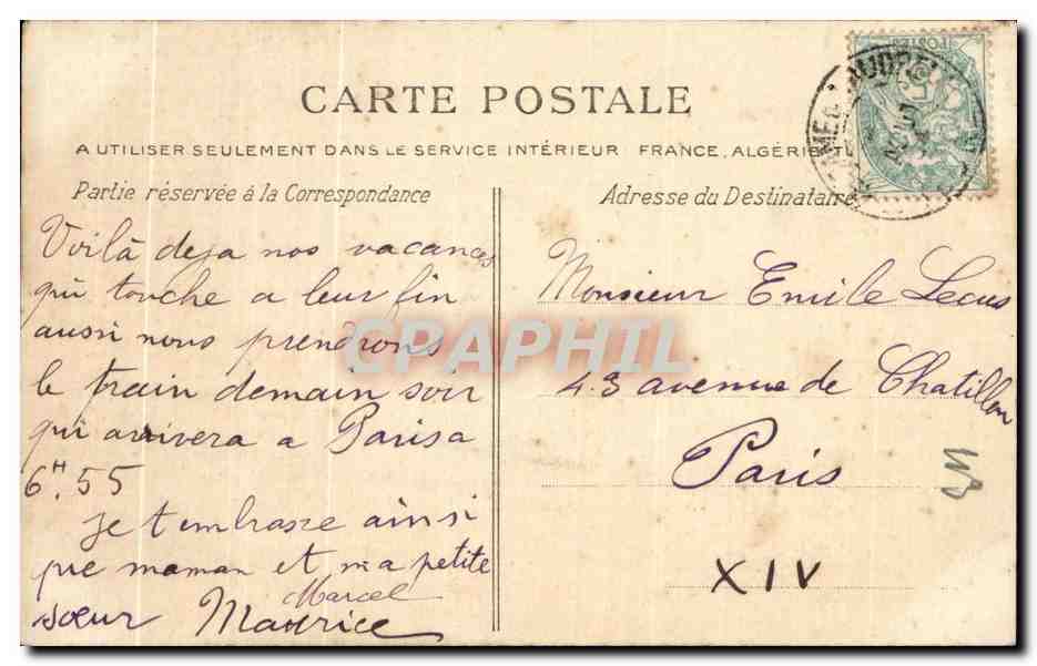 CPA Rouen Moument de Jeanne d Arc — Verso