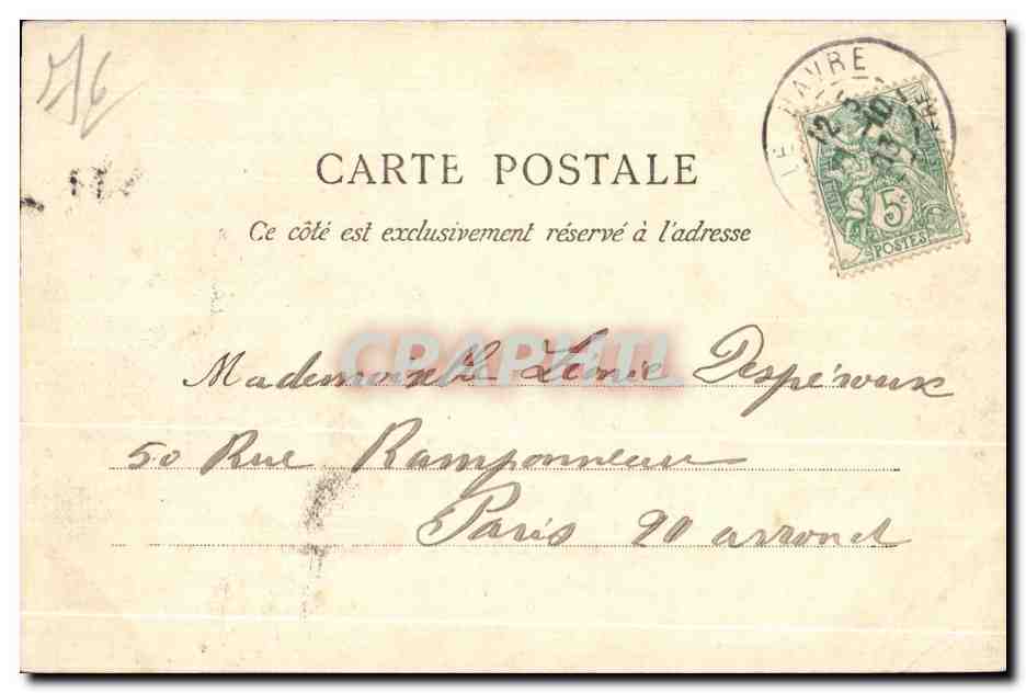 CPA Le Havre Le Boulevard Maritime Velo cycle Bike Enfant — Rückseite