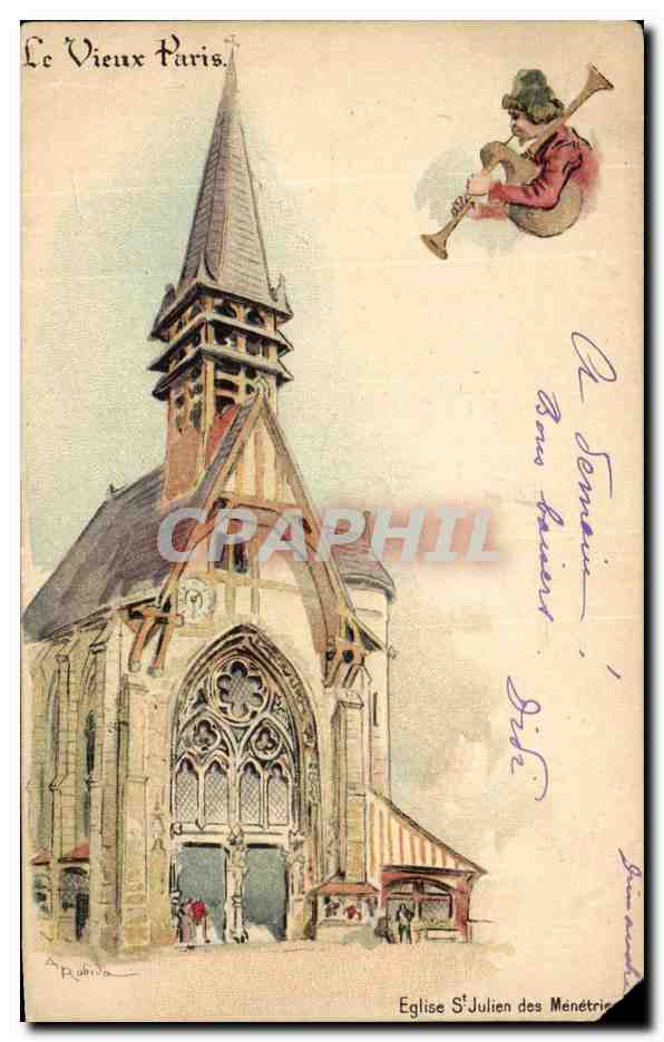 CPA Le Vieux Paris Eglise St Julien des Menetri