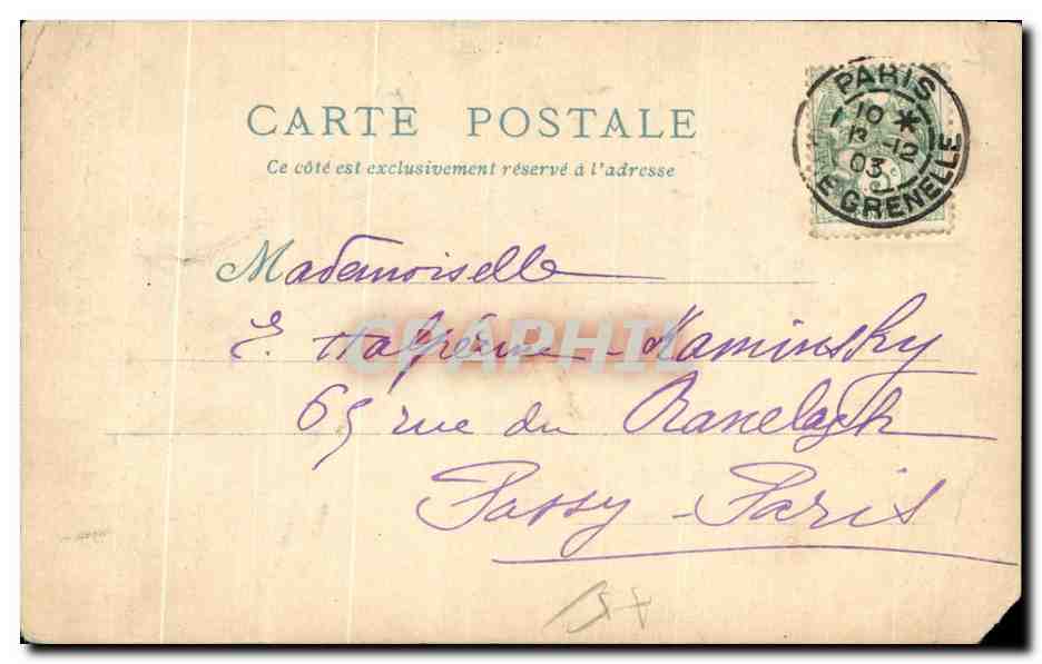 CPA Le Vieux Paris Eglise St Julien des Menetri — Rückseite