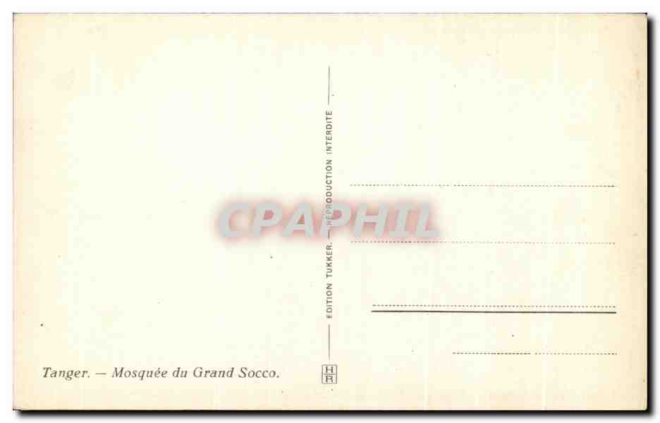 CPA Tanger Mosquee du Grand Socco Maroc  — Rückseite