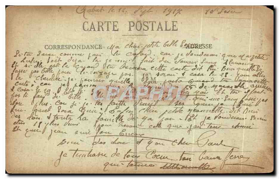 CPA Villes du Maroc Meknes Le Camp et les Sources — Back
