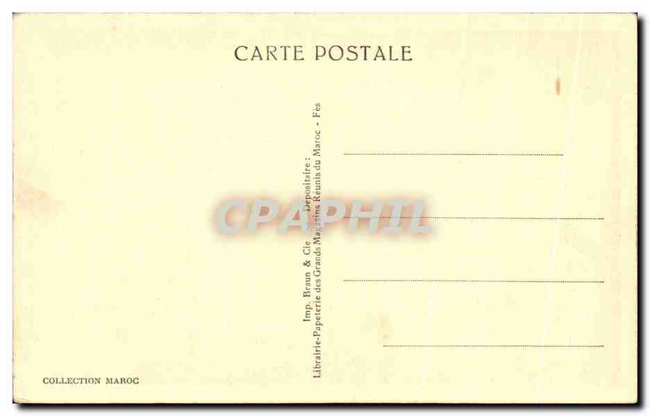 CPA Fez Zaouia de Moulay Idriss Lo Tronc des Offrandes — Rückseite