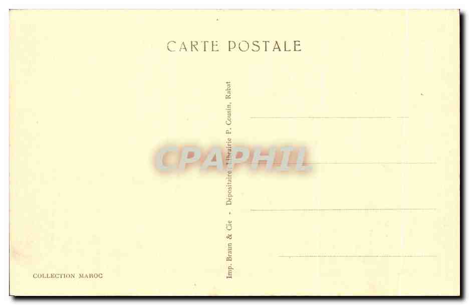 CPA Rabat Mosquee du Sultan — Verso