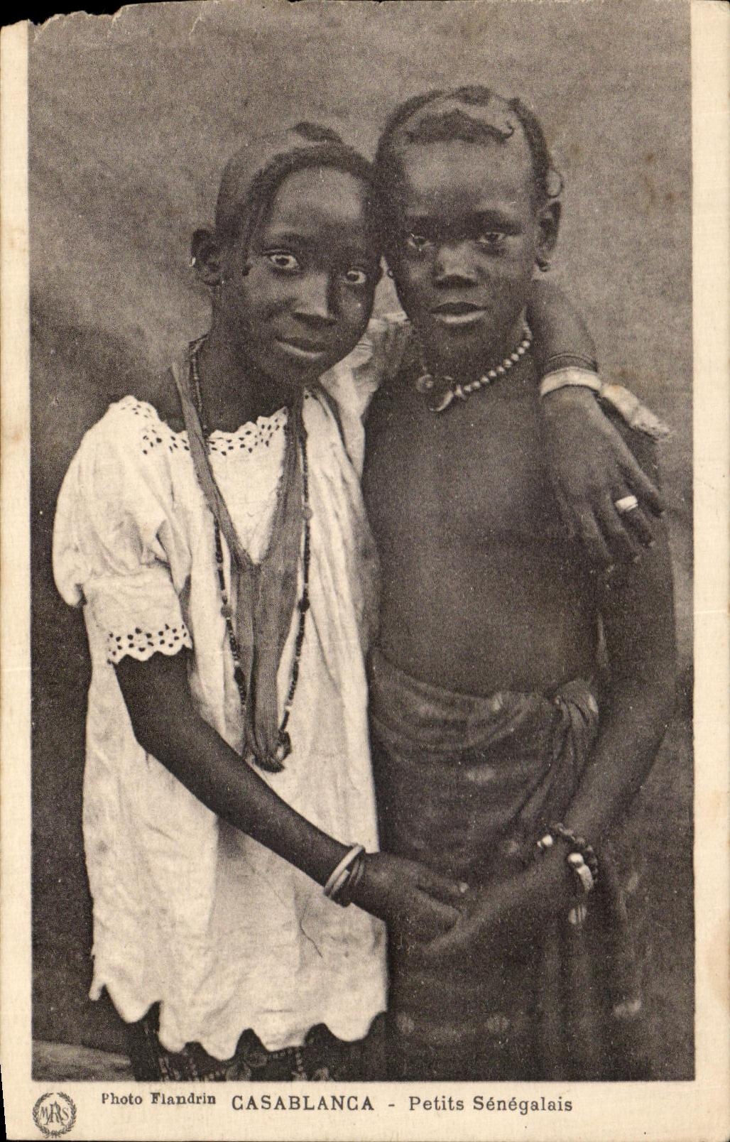 CPA Casablanca Petits Senegalais maroc