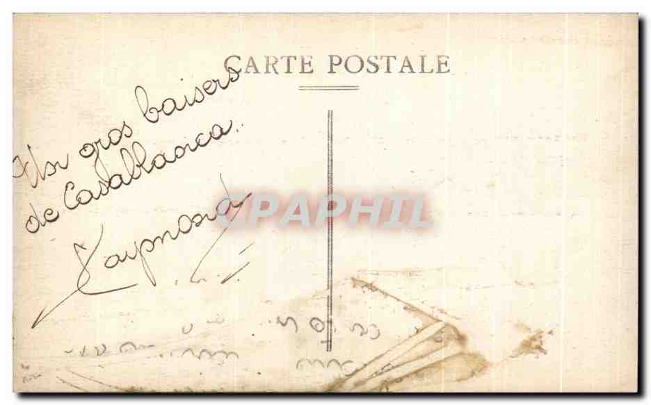CPA Casablanca Hopital Militaire Maroc  — Verso