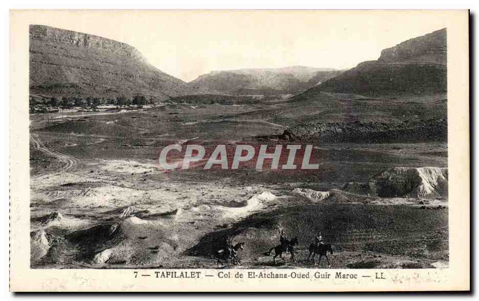 CPA Tafilalet Col de El Atchana Oued Guir Maroc Cheval Horse