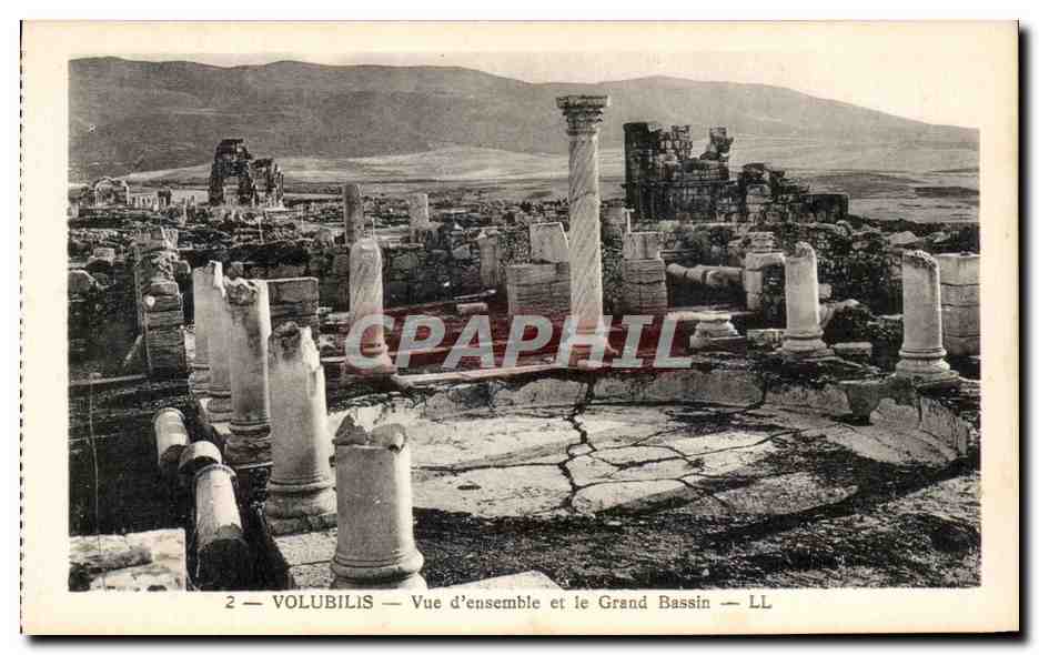 CPA Volubilis Vue d ensemble et le Grand Bassin Maroc