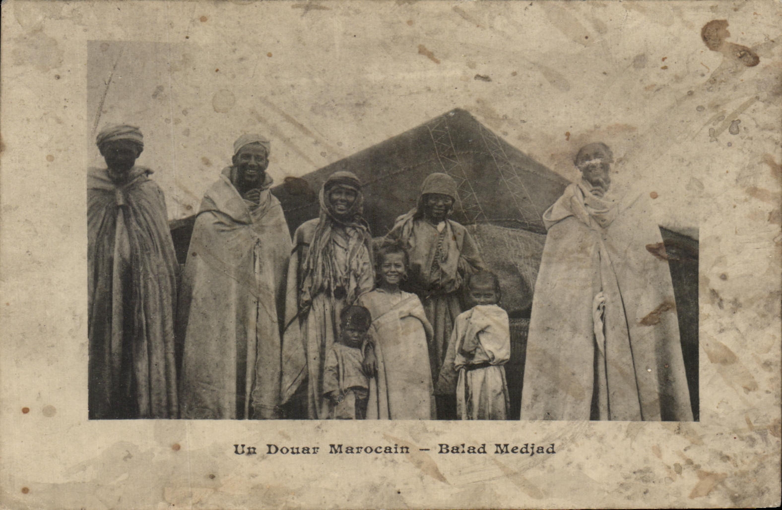 CPA Un Douar Marocain Balad Medjad Maroc