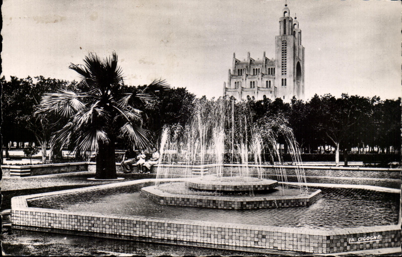 CPA Casablanca Fontaine et jardins de la region Maroc