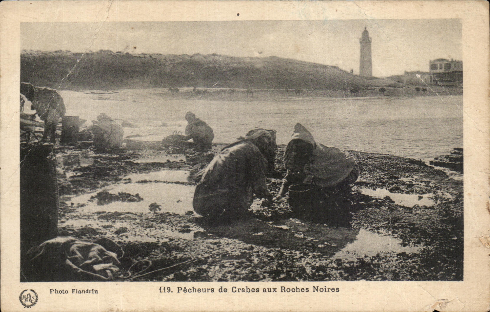 CPA Casablanca Pecheurs de Crabes aux Roches Noires 