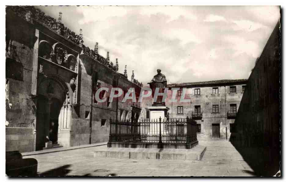 Platz der Kathedrale von Salamanca — Statue in der Mitte — unbekannter Verlag