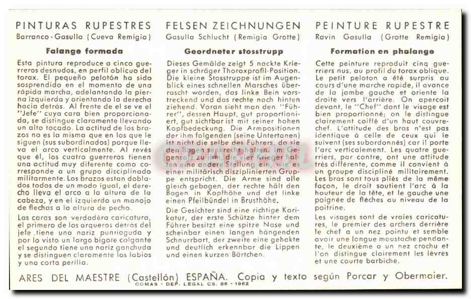CPSM Falange Formada Geordneter Stosstrupp Formation en phalange — Rückseite