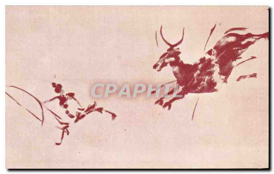 CPSM Arquero y toro Salvaje herido Bogenschutze und verwudeter wilder stier Archer et taureau sauvage blesse