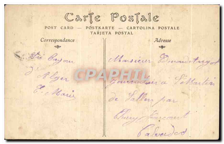 CPA Alger Le Boulevard de la Republique et les Rampes du Port — Verso
