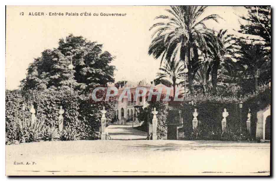 CPA Alger Entree Palals d Ete du Gouverneur
