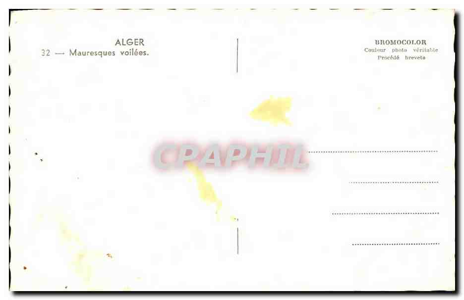 CPA Alger Mauresque voilees Femmess — Rückseite