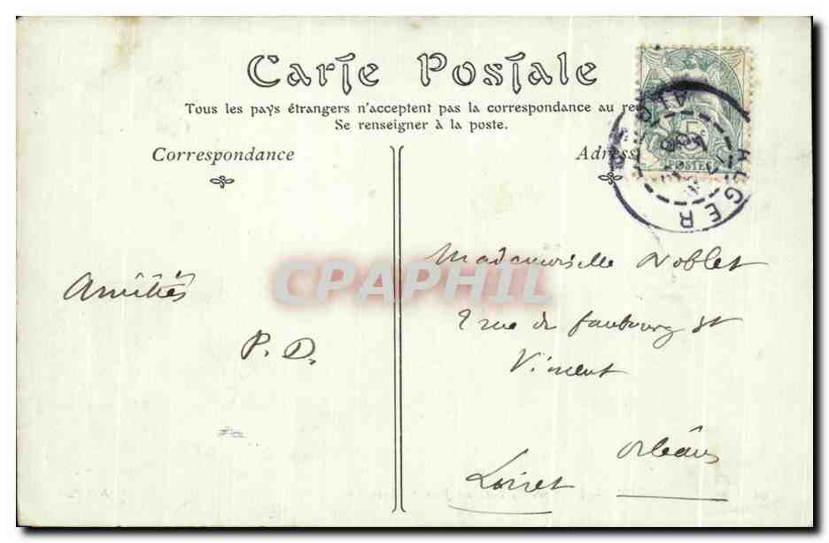 CPA Alger L Entree du Port un Jour de Tempete — Rückseite