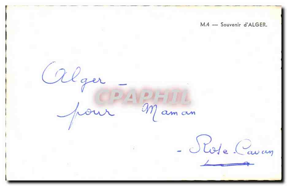 CPA Souvenir d Alger — Rückseite