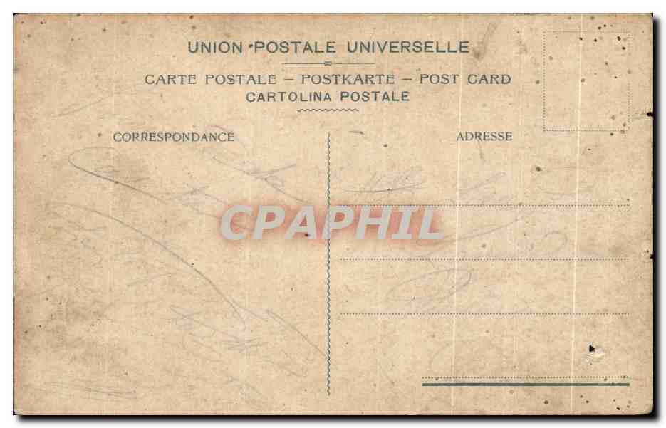 CPA Vezuvio Eruzione lavico Aurile 1908 Volcan — Rückseite
