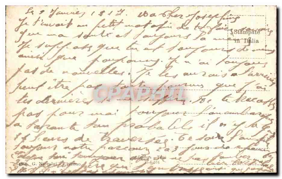 CPA Livorno Quattro Mori — Rückseite