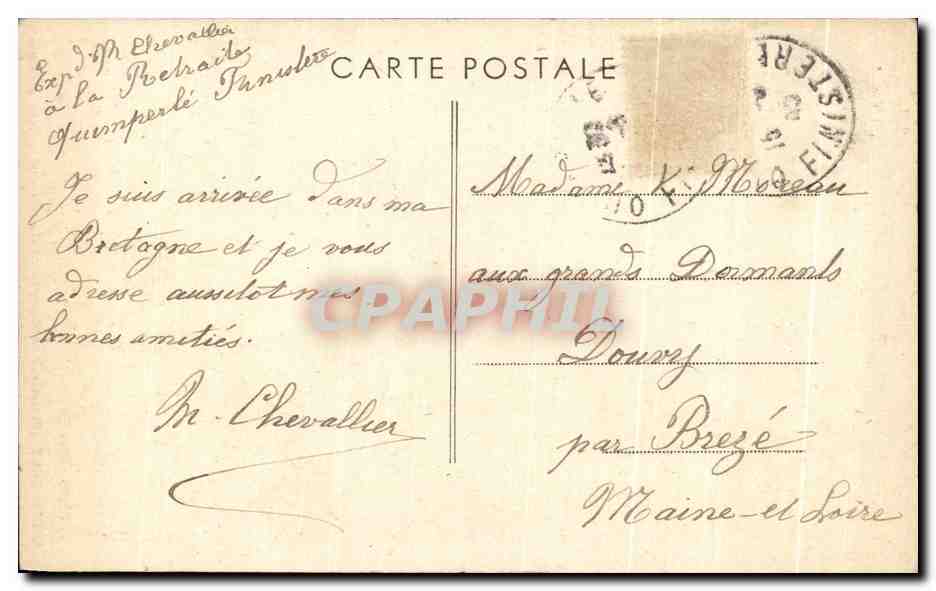 CPA Quimperle Retraite du Sacre Coeur Vue generale Vaches — Rückseite