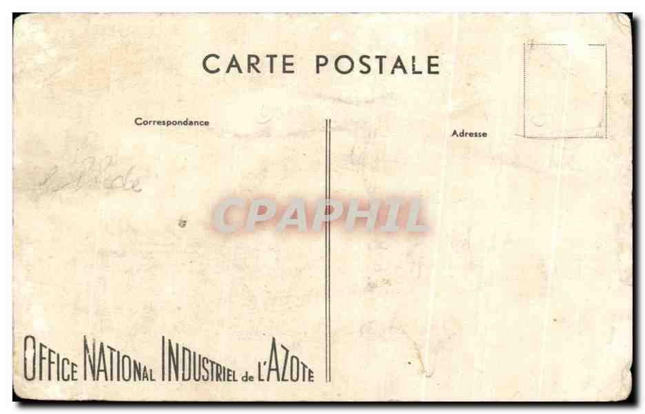 CPA L Ammonitre Granule Engrais Ammoniaco Nitrque Fait Demarrer La Vegetation La Conduit Jusqu Au Bout Cheval Publicite — Rückseite