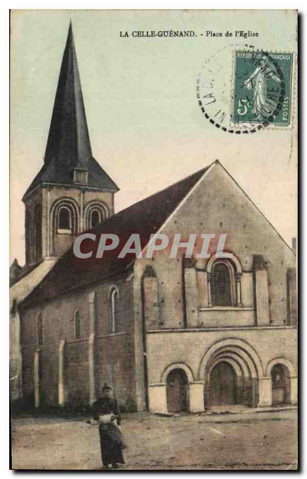 CPA La Celle Guenand Place de l Eglise