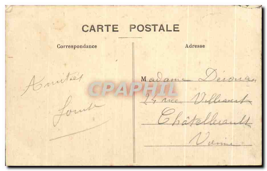 CPA La Celle Guenand Place de l Eglise — Rückseite