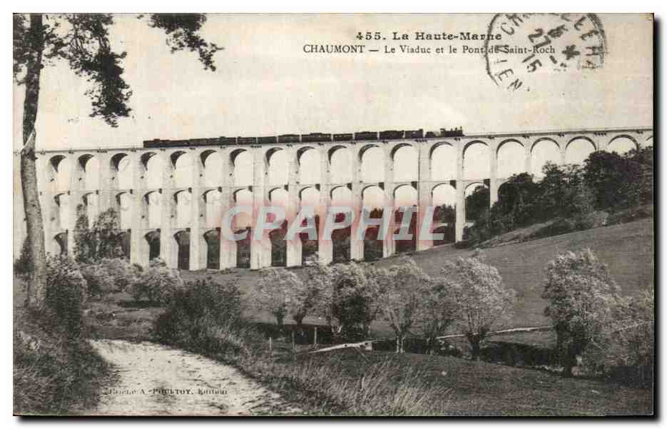 Chaumont — Le Viaduc et le Pont de Saint-Roch — Édition A. Poultoy