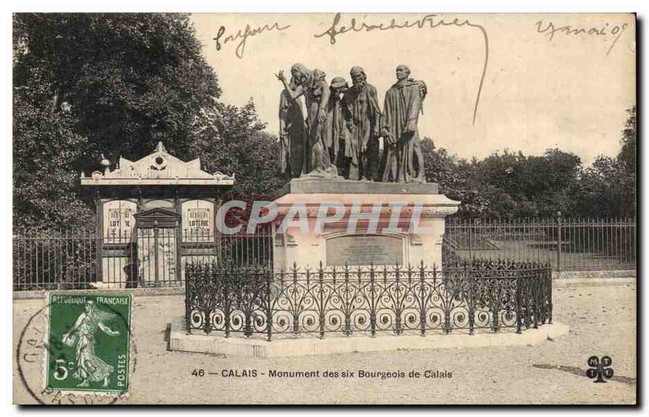 CPA Calais Monument des six Bourgeois de Calais