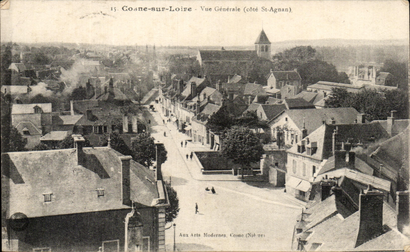 Cosne-sur-Loire — Vue Générale (côté St-Agnan) — Aux Arts Modernes, Cosne (Nièvre)