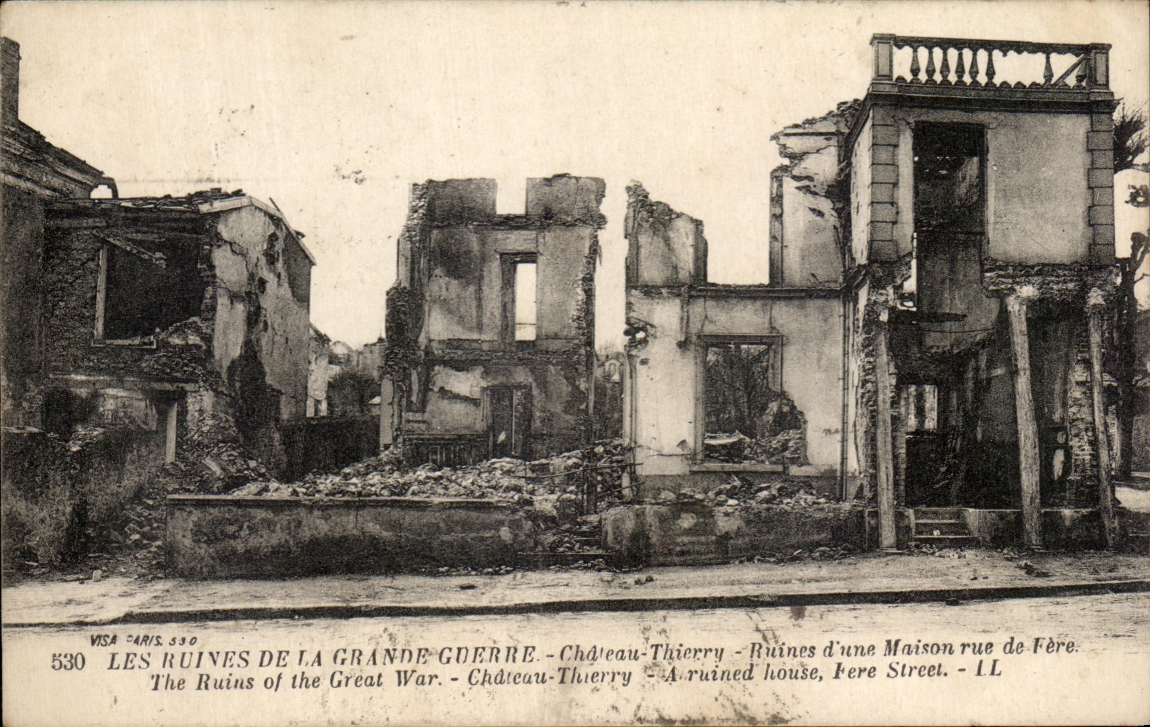 CPA Les Ruines de la Grande Guerre Chateau Thierry Ruines d une Maison rue de Fere Militaria 