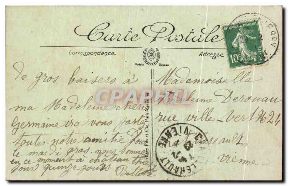 CPA Les Ruines de la Grande Guerre Chateau Thierry Ruines d une Maison rue de Fere Militaria  — Rückseite