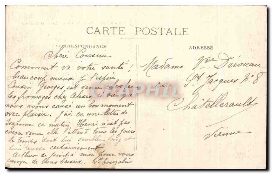 CPA Dijon Porte d entree de l Asile des Chartreux — Rückseite