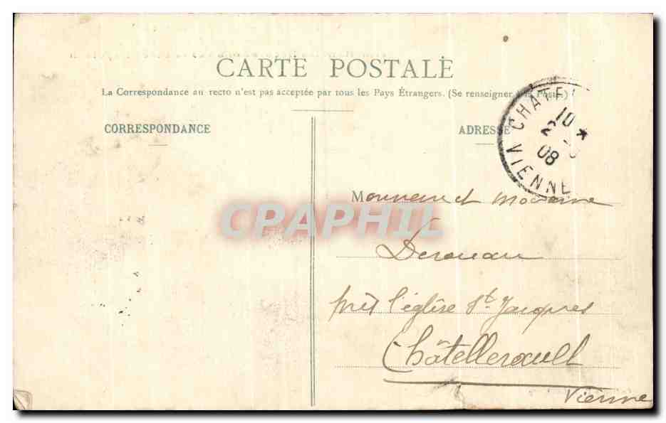 CPA Cherbourg La Revue du 14 Juillet Le Vice Amiral prefet maritime semettant les Decorations sur la Place Napoleon 1er — Rückseite