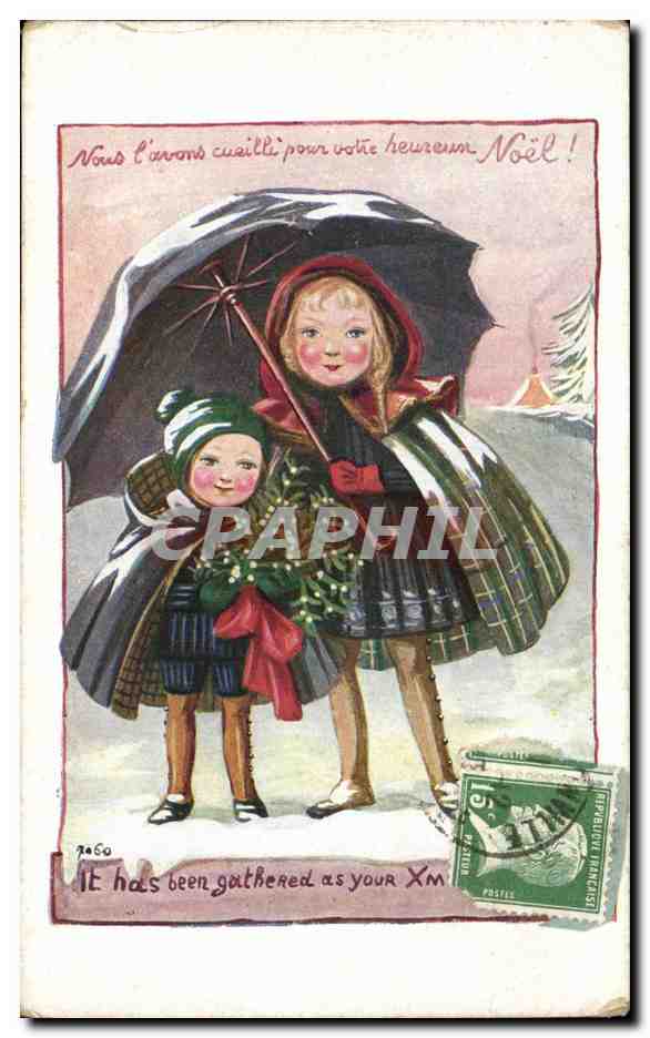CPA Fantaisie Heureux Noel Enfants Christmas