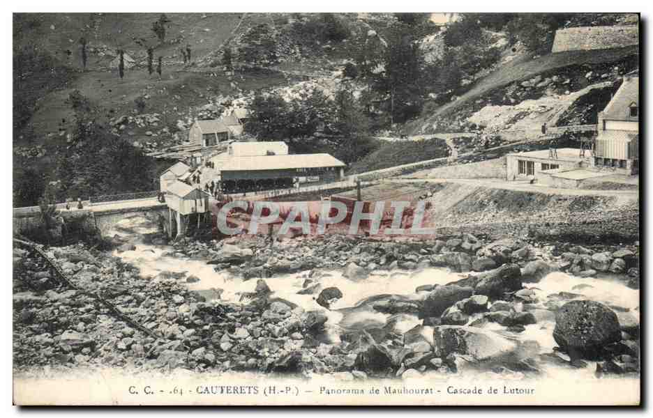 Cauterets (H.-P.) - Panorama de Mauhourat - Cascade de Lutour