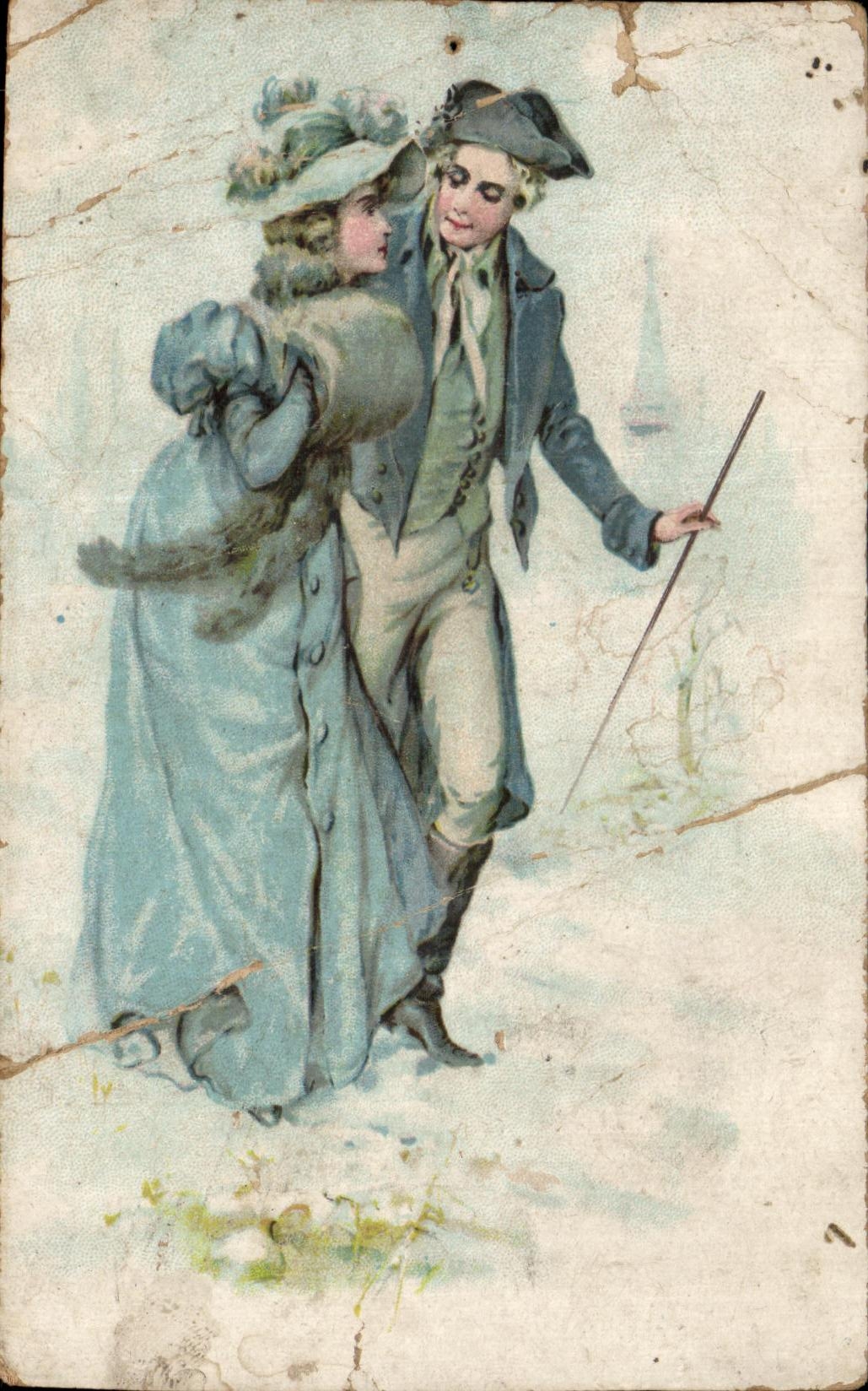 CPA Fantaisie Femme Costume Folklore